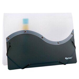 Archivador Acordeón Ove A4 Negro/Azul 13 Divisiones Con Liga