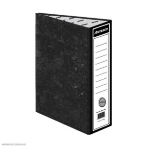 Archivador Oficio Artesco Plastificado Lomo Ancho Negro