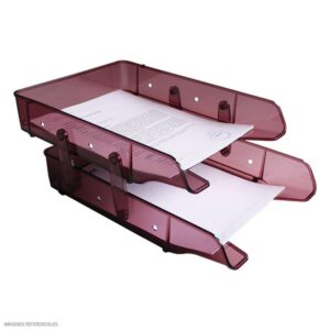 Bandeja Portapapel Artesco Premium 2 Pisos Topacio