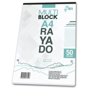 Block Rayado Loro A4 50 Hojas