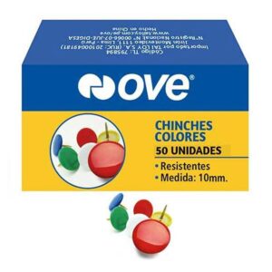 Chinches De Colores 10 Mm X 50 Und