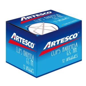 Clips Mariposa Grande 65 mm Artesco Caja X 12 Und
