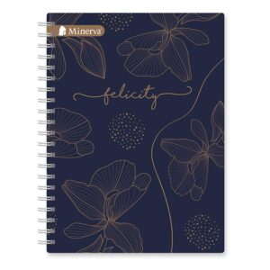 Cuaderno Cuadriculado Anillado Minerva A4 Diseño Tapa Dura Surtido 150 Hojas