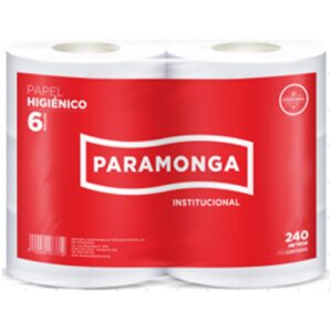 PAPEL HIGIÉNICO PARAMONGA INSTITUCIONAL X 6 ROLLOS 240 METROS