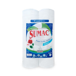 Papel Toalla Jumbo Sumac Liso 180 mts Pqt x 6 Rollos