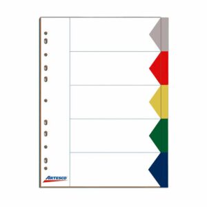 Separador Plastificado Artesco A4 X 5 Divisiones