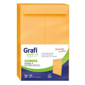 Sobre Manila Grafipapel Extra Oficio 30.5 X 39 Cm Paquete X 50 Und