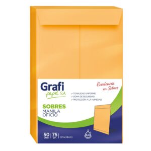 Sobre Manila Grafipapel Oficio Paquete X 50 Und