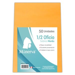 Sobre Manila Minerva 1/2 Oficio Paquete X 50 Und