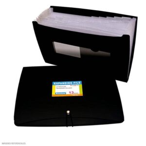 Archivador Acordeón Beautone A4 Con 13 Divisiones Azul/Negro