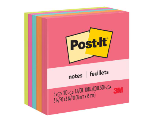 Notas Adhesivas 3M Post-It 76 X 76 Mm Multicolor 500 Hojas