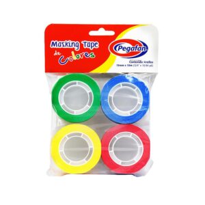 Cinta Masking Tape Pegafan 3/4'' X 10.94 Yd Pack X 4 Und