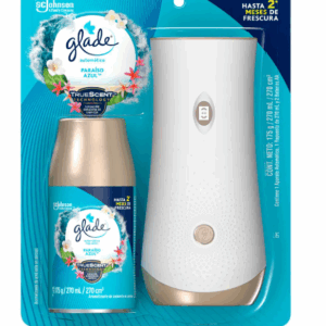 Ambientador Glade Automático en Aerosol Aparato Paraíso Azul 175g