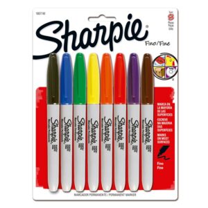 Plumón Indeleble Delgado Sharpie Clásico Punta Fina X 8 Und