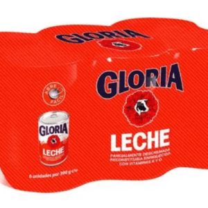 Leche Light GLORIA Lata 390g Paquete 6un