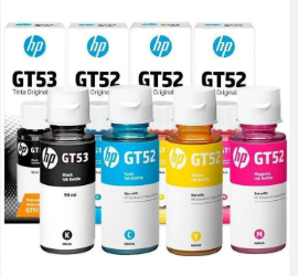 Tinta HP GT52 - GT53 Kit x4 Colores CMYBK