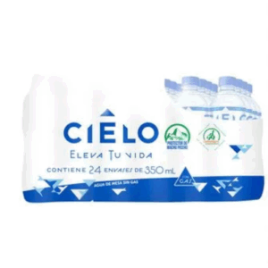 Agua sin Gas CIELO Botella 350ml Paquete 24un